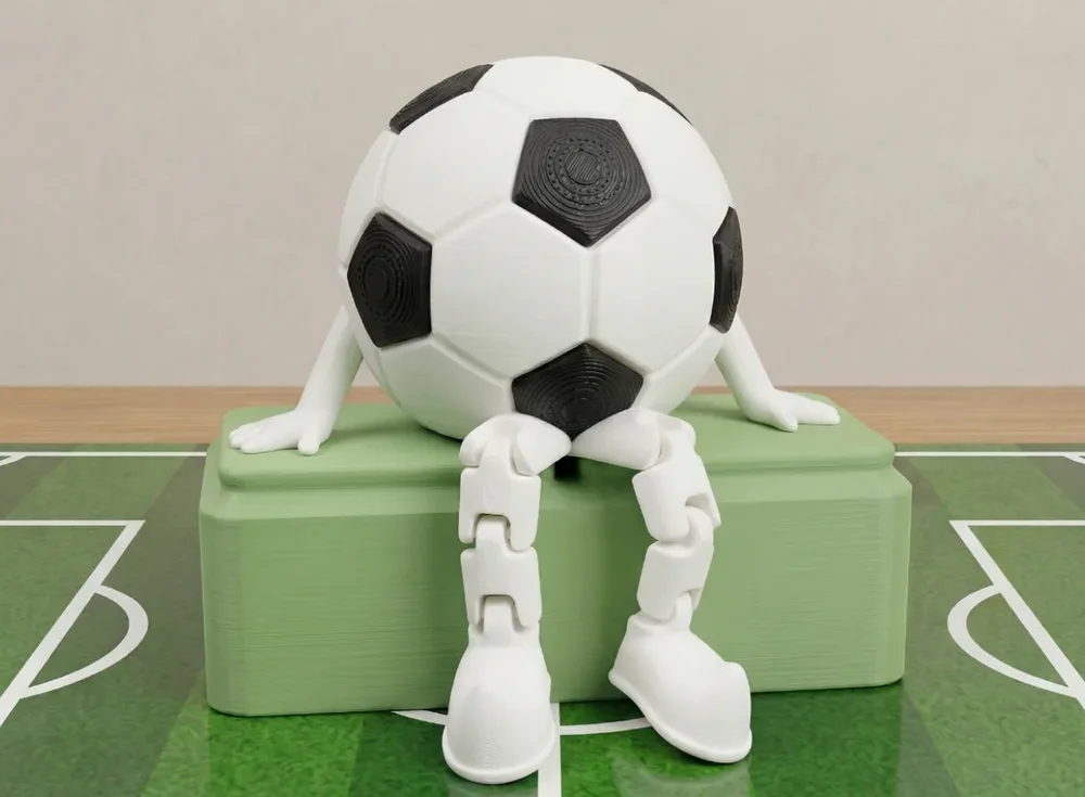 Oturan futbol topu figürü