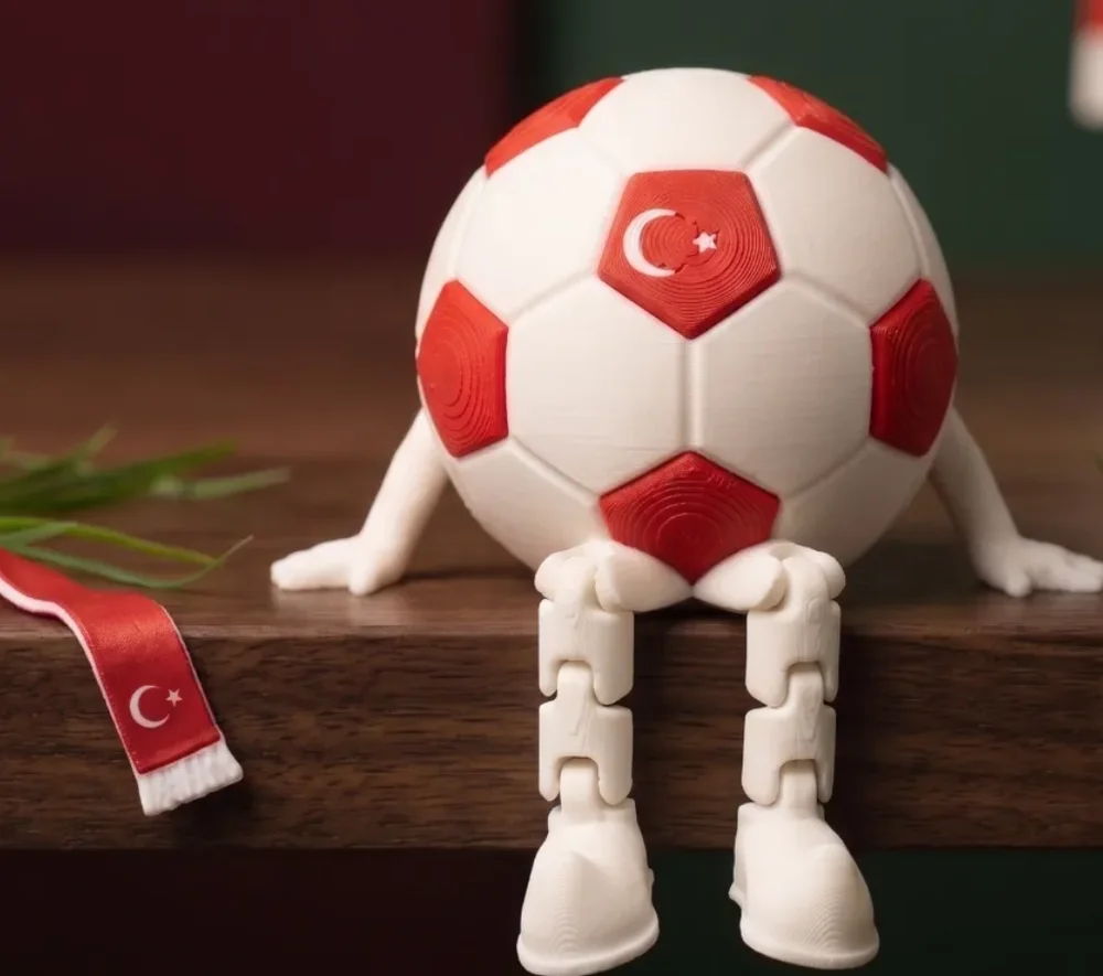 Türk bayraklı top figürü