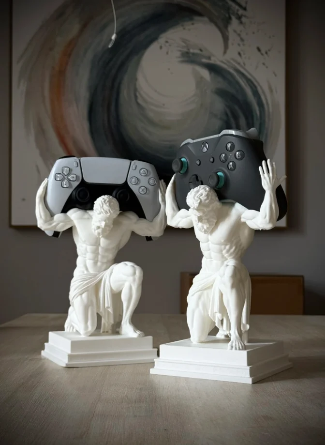 Atlas heykeli kol tutucu