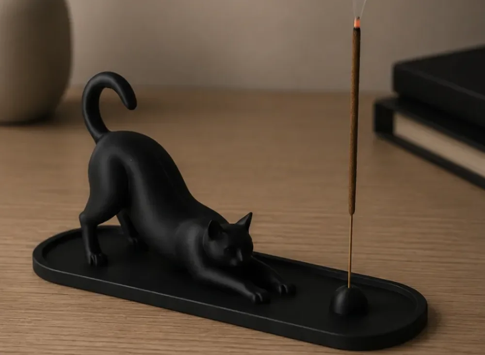 Esneyen kedi tütsülük